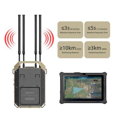 خرید 70M-6.2GHz Full Frequency Dron Detector 10km موقعیت و ردیابی مسیرهای خلبان ضبط FPV سیگنال ویدیویی سیستم ضد UAV تولید آنلاین