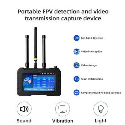 خرید 3km قابل حمل فل فرکانس درون آشکارگر 70MHz-6.2GHz نمایش FPV RF سیگنال ویدیویی ضد UAV تماشا همکاری صفحه لمسی تولید آنلاین