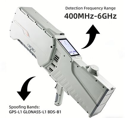 خرید سیستم شناسایی یکپارچه درون جهت گیری و اختلال 400MHz-6GHz ردیابی UAV 3km ≤10° دقت GPS Navigation Spoofing IP65 تجهیزات قابل حمل ضد درون تولید آنلاین