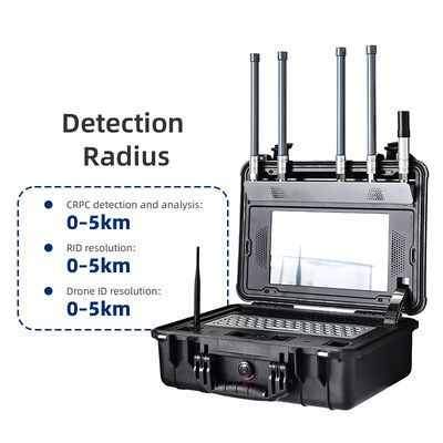 خرید تجزیه و تحلیلگر طیف قابل حمل آشکارساز هواپیماهای بدون سرنشین FPV و تشخیص UAV دیجیتال با عکس لحظه ای ویدئویی در زمان واقعی 5 کیلومتر سنجش سیگنال RF برای امنیت زندان و فرودگاه تولید آنلاین