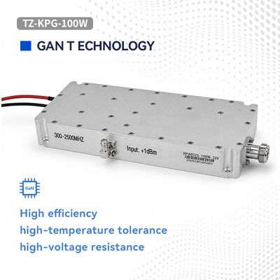 خرید ماژول تقویت کننده برق RF 300-2500 مگاهرتز تقویت کننده توان بالا 100 وات تامین کننده 32 ولت DC برای آزمایش RF آزمایشگاهی، اتصال دهنده های RF سفارشی پشتیبانی می شود تولید آنلاین