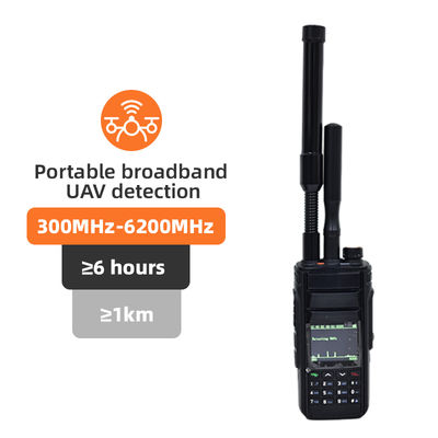 Handheld Wideband Drone Detector with 1.5km Long-Range Detection and Real-Time Alerts for UAV Security